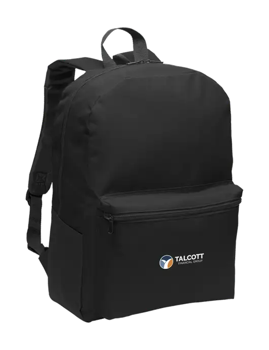 Casual Black Lightweight Laptop Backpack w/Talcott Logo