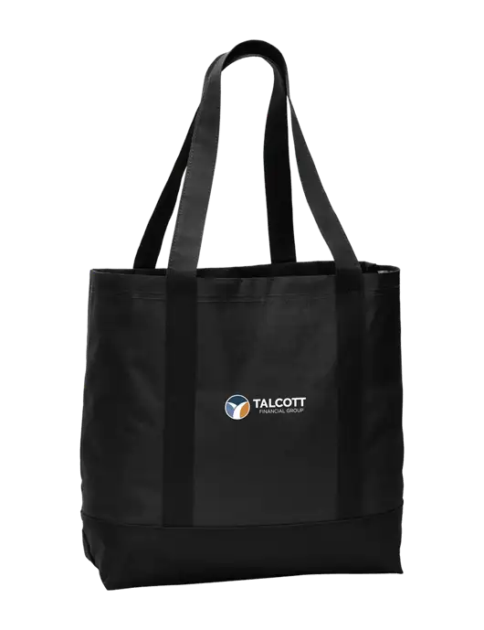 Carryall Black/Black Day Tote w/Talcott Logo