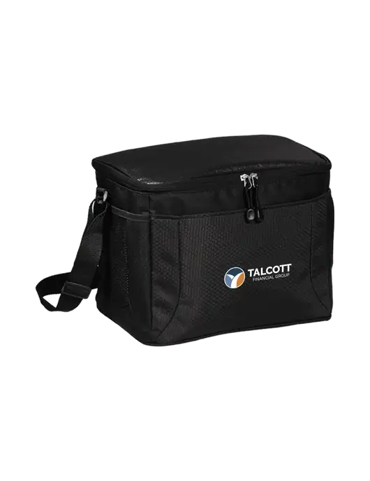 12 Can Black/Black Cube Cooler  w/Talcott Logo