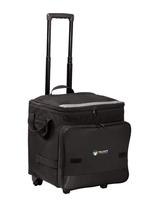 Black Rolling Cooler w/Talcott Logo
