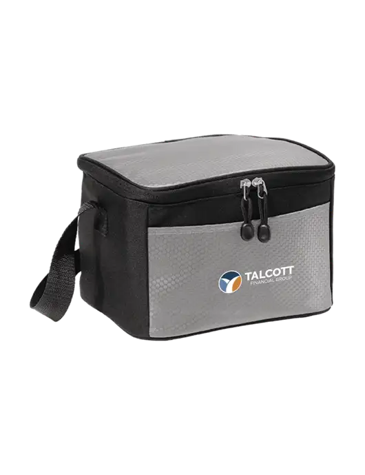 6 Can Grey/Black Cube Cooler w/Talcott Logo