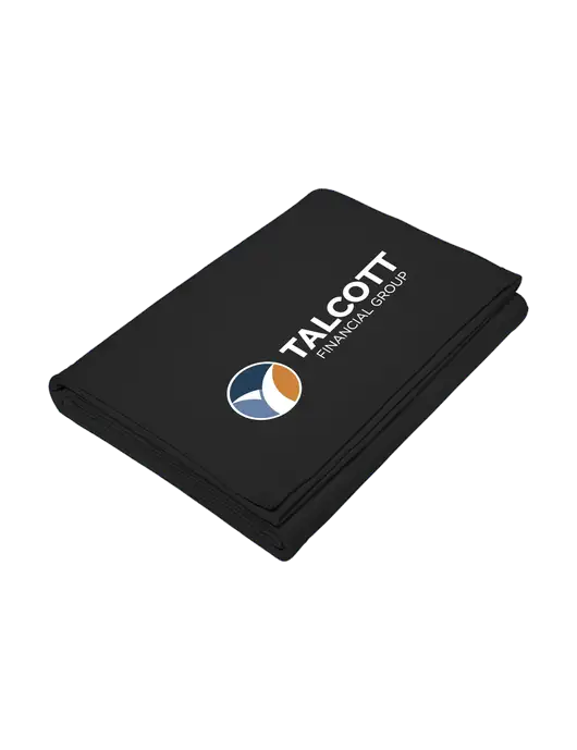 Core Black Fleece Sweatshirt Blanket w/Talcott Logo