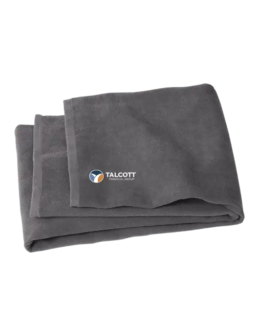 Graphite Beach Towel w/Talcott Logo