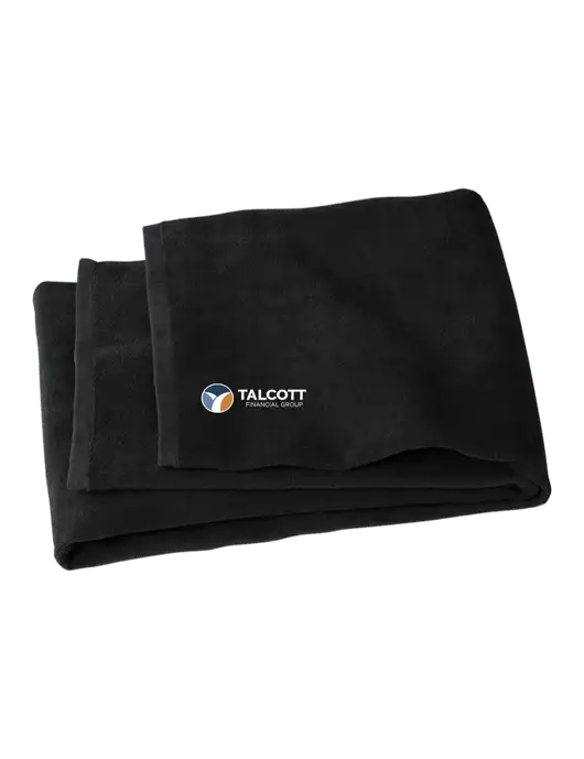 Black Beach Towel w/Talcott Logo