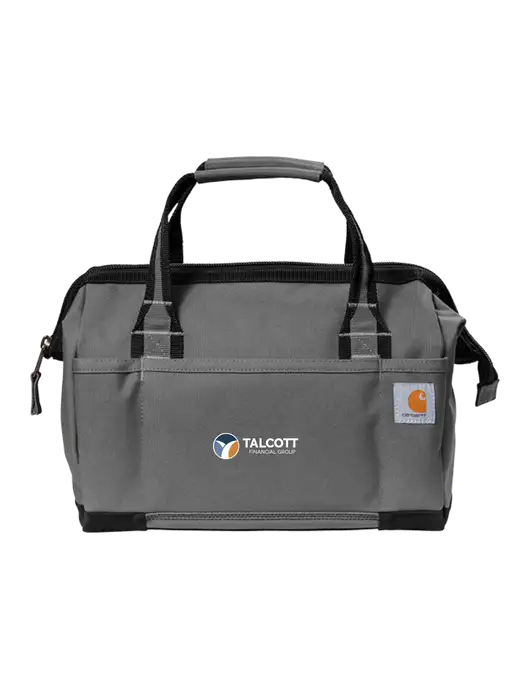 Carhartt Foundry Series 14” Grey Tool Bag w/Talcott Logo