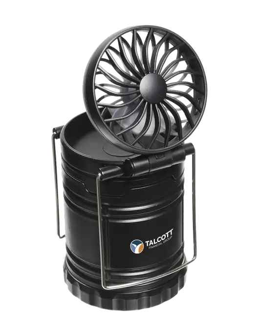 Black Retro Lantern with Fan w/Talcott Logo