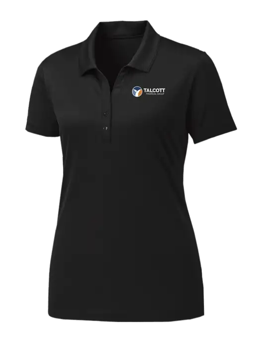 Womens Black PosiCharge Competitor Polo w/Talcott Logo