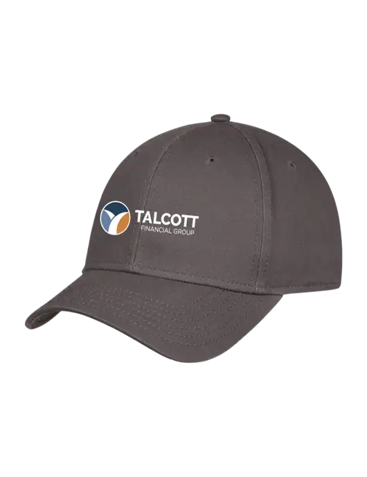 Charcoal Structured Cap Hook & Loop w/Talcott Logo