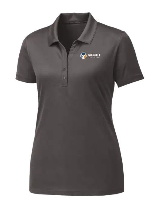 Womens Dark Grey PosiCharge Competitor Polo w/Talcott Logo