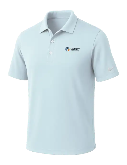 NIKE Very Light Blue Dri-Fit Micro Pique Polo w/Talcott Logo