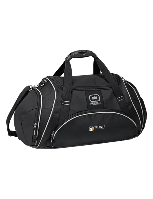 OGIO Black Crunch Duffel
 w/Talcott Logo