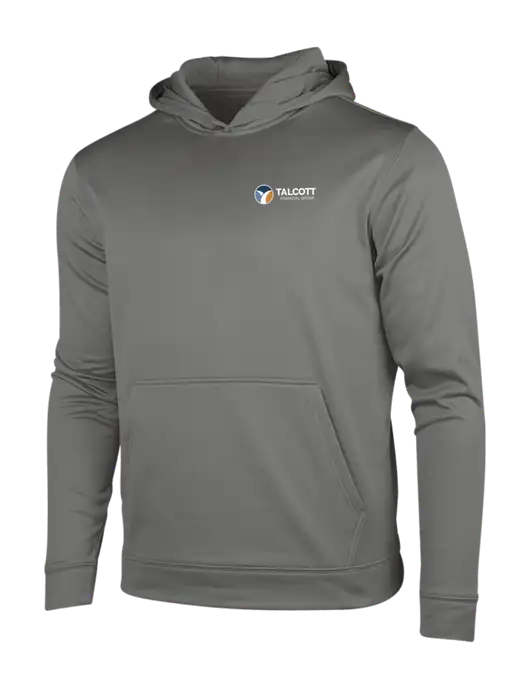 Dark Smoke Grey Sport-Wick Fleece Hooded Pullover w/Talcott Logo