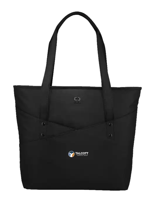 OGIO Black Downtown Tote 
 w/Talcott Logo