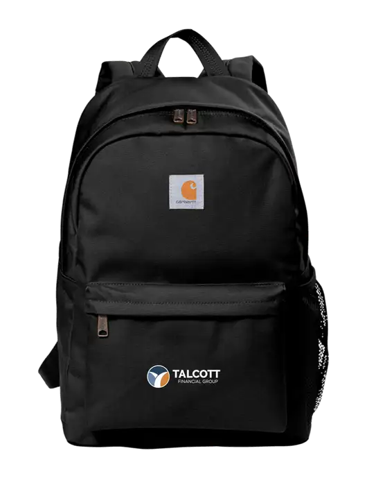 Carhartt Black Canvas Backpack w/Talcott Logo