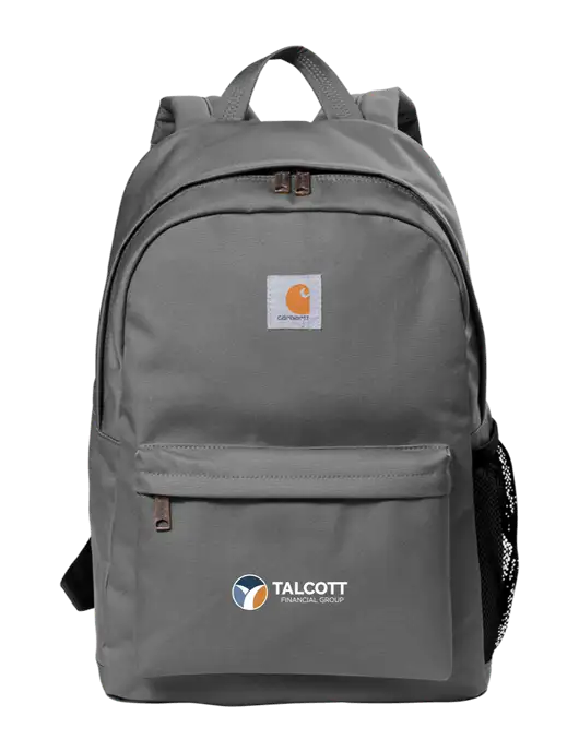 Carhartt Grey Canvas Backpack w/Talcott Logo
