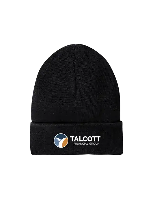 Recycled Black Beanie w/Talcott Logo
