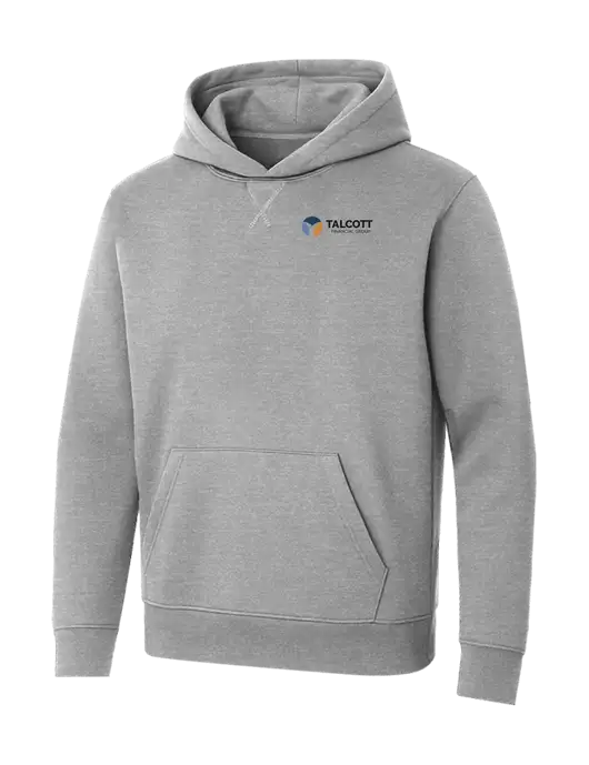 Allmade Granite Grey Heather Organic French Terry Pullover Hoodie w/Talcott Logo