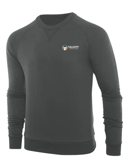 Allmade Charcoal Grey Organic French Terry Crewneck Sweatshirt w/Talcott Logo