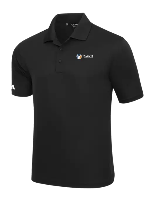 Adidas Black Basic Sport Polo w/Talcott Logo