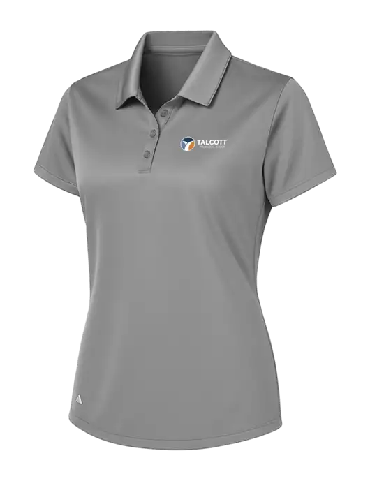 Adidas Light Grey Womens Basic Sport Polo w/Talcott Logo