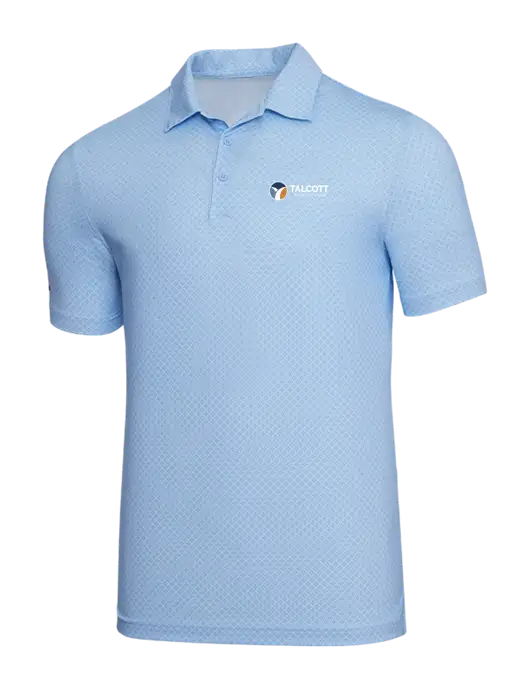 Adidas Light Blue Diamond Dot Print Polo w/Talcott Logo