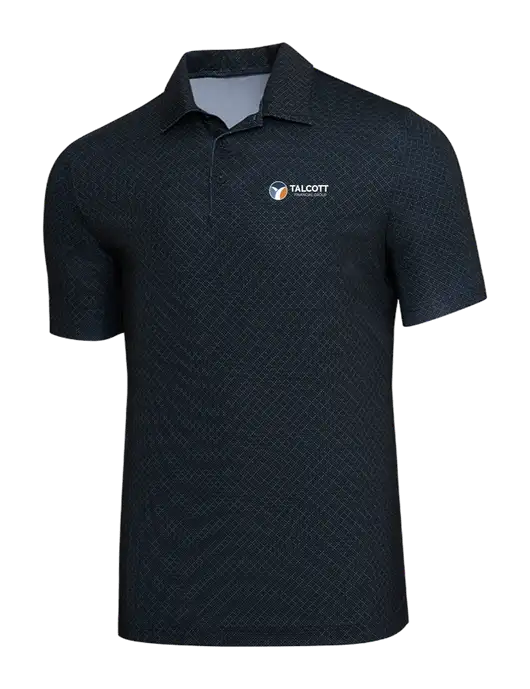 Adidas Black Diamond Dot Print Polo w/Talcott Logo
