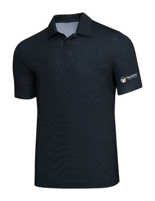 Adidas Black Diamond Dot Print Polo w/Talcott Logo