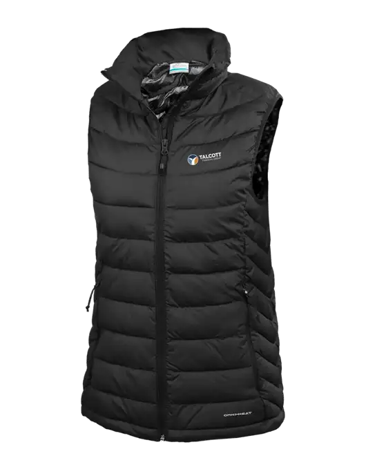 Columbia Womens Black Powder Lite Vest w/Talcott Logo