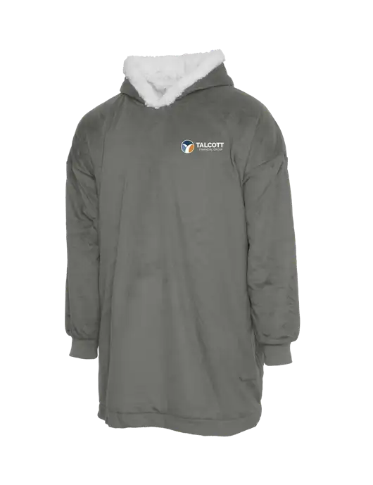 Wearable Lodge Medium Grey Blanket w/Talcott Logo