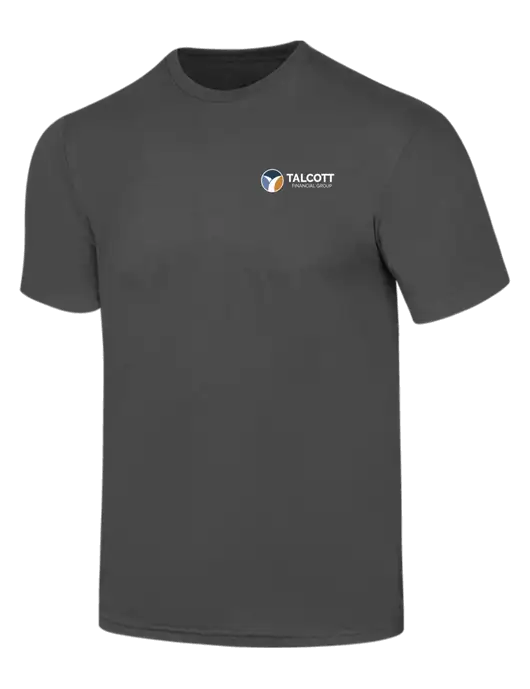 Simply Soft Charcoal 4.5oz  Poly/Combed Ring Spun Cotton T-Shirt w/Talcott Logo