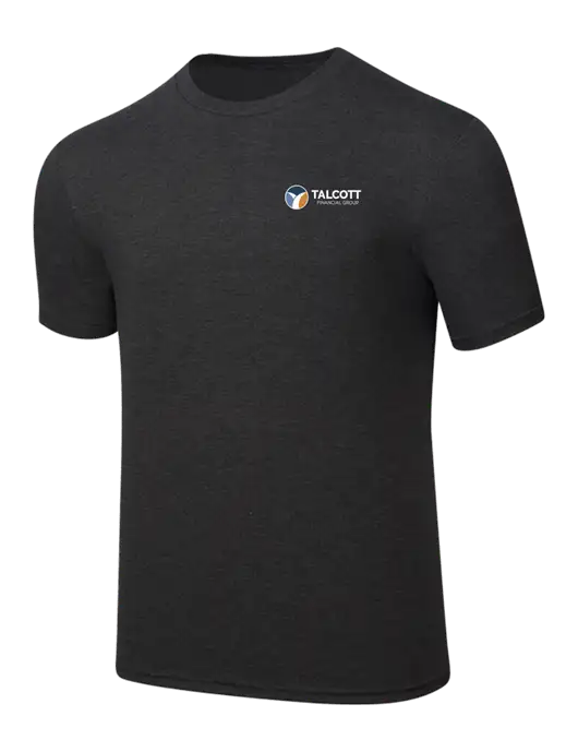 Simply Soft Black Frost 4.5oz  Poly/Combed Ring Spun Cotton T-Shirt w/Talcott Logo