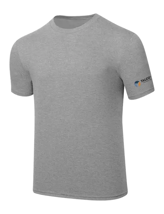 Simply Soft Heathered Light Grey 4.5oz  Poly/Combed Ring Spun Cotton T-Shirt w/Talcott Logo
