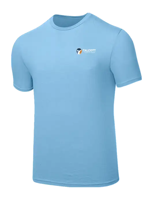 Seriously Soft Light Blue T-Shirt w/Talcott Logo