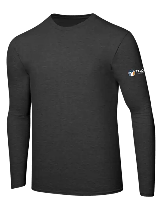 Ring Spun Dark Heather Grey 4.5 oz Long Sleeve T-Shirt w/Talcott Logo