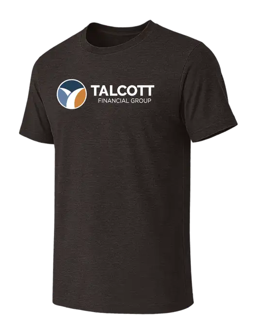 BELLA+CANVAS Dark Grey Heather CVC Short Sleeve Tee w/Talcott Logo