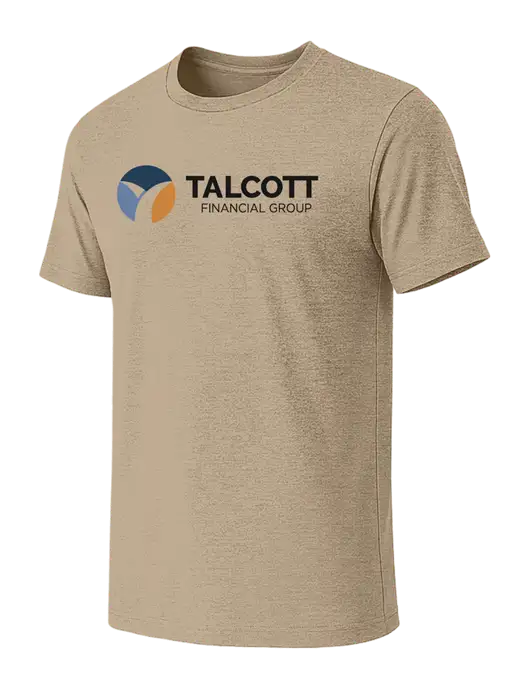 BELLA+CANVAS Heather Tan CVC Short Sleeve Tee w/Talcott Logo