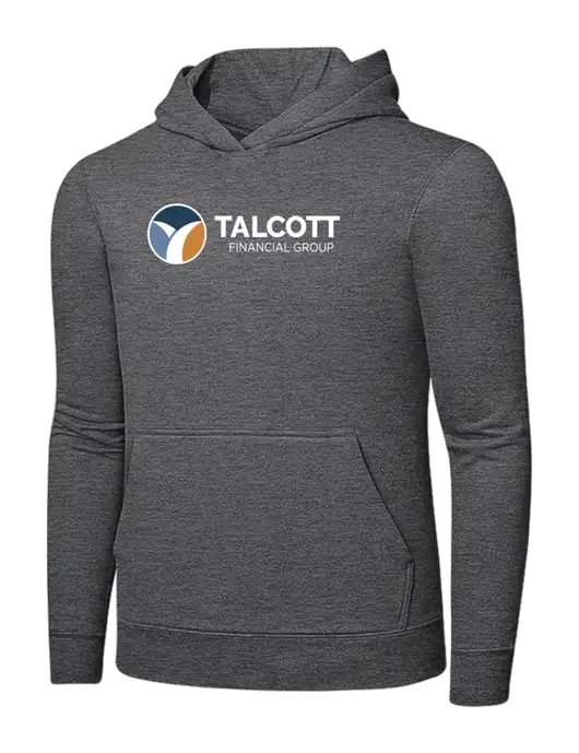 Graphite Heather 7.8. oz Ring Spun Hooded Sweatshirt w/Talcott Logo