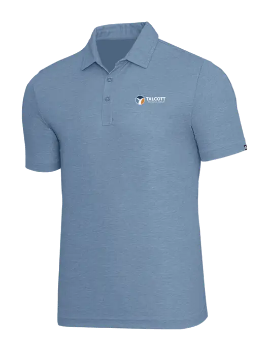 TravisMathew Slate Blue Heather Oceanside Polo w/Talcott Logo