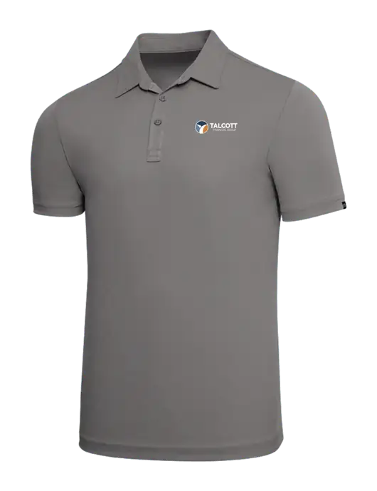TravisMathew Grey Solid Oceanside Polo w/Talcott Logo