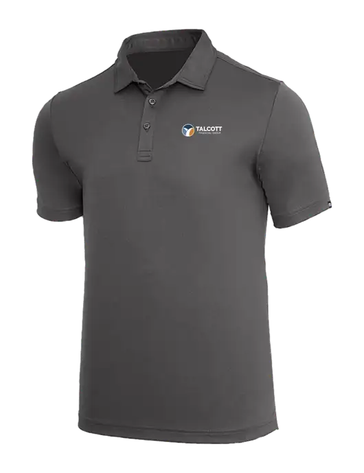 TravisMathew Med Dark Grey Coto Performance Polo w/Talcott Logo
