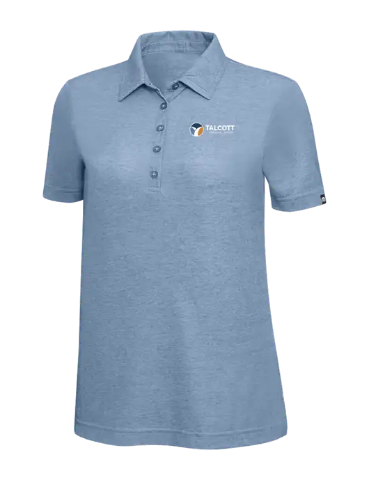 TravisMathew Slate Blue Heather Womens Oceanside Polo w/Talcott Logo