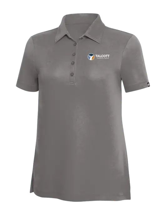 TravisMathew Grey Solid Womens Oceanside Polo w/Talcott Logo