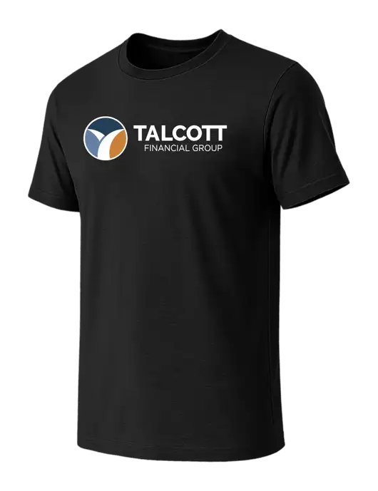 BELLA+CANVAS Black CVC Short Sleeve Tee w/Talcott Logo