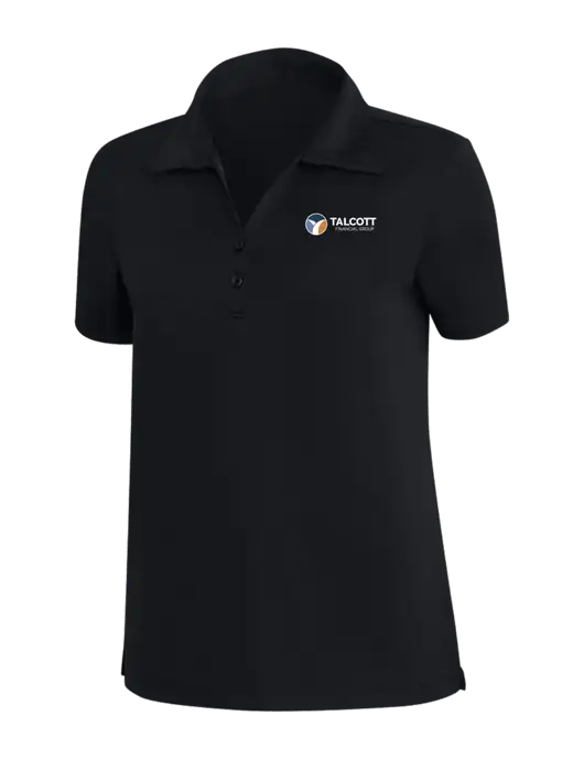 TravisMathew Black Womens Coto Performance Polo w/Talcott Logo