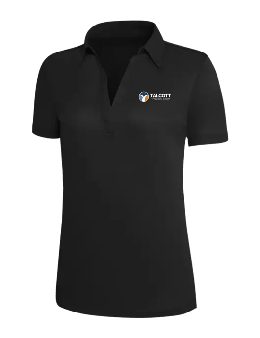 Black Silk Touch Womens Performance Polo w/Talcott Logo