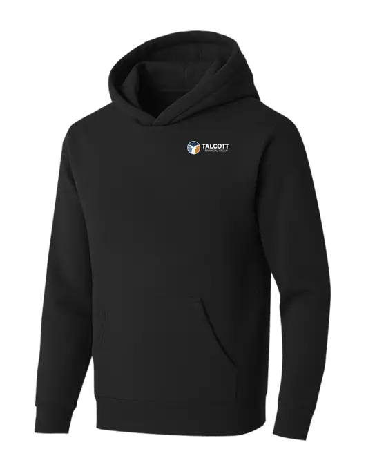 BELLA+CANVAS Black Sponge Fleece Pullover Hoodie w/Talcott Logo