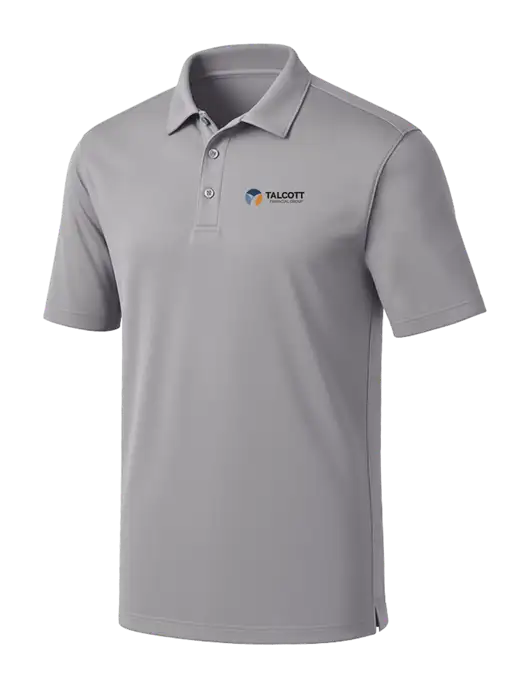 Light Grey Silk Touch Performance Polo w/Talcott Logo