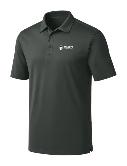 Dark Grey Silk Touch Performance Polo w/Talcott Logo