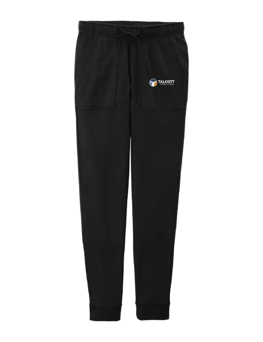 Womens Posicharge Tri-blend Wicking Black Triad Solid Fleece Jogger w/Talcott Logo