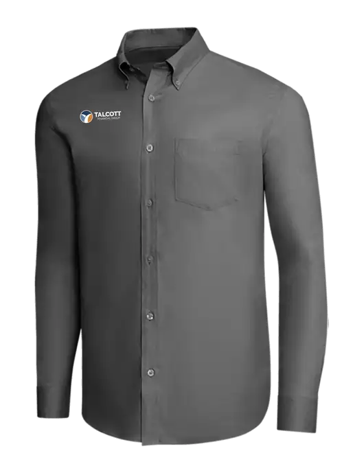 Brooks Brothers Dark Grey Wrinkle-Free Stretch Pinpoint Shirt w/Talcott Logo